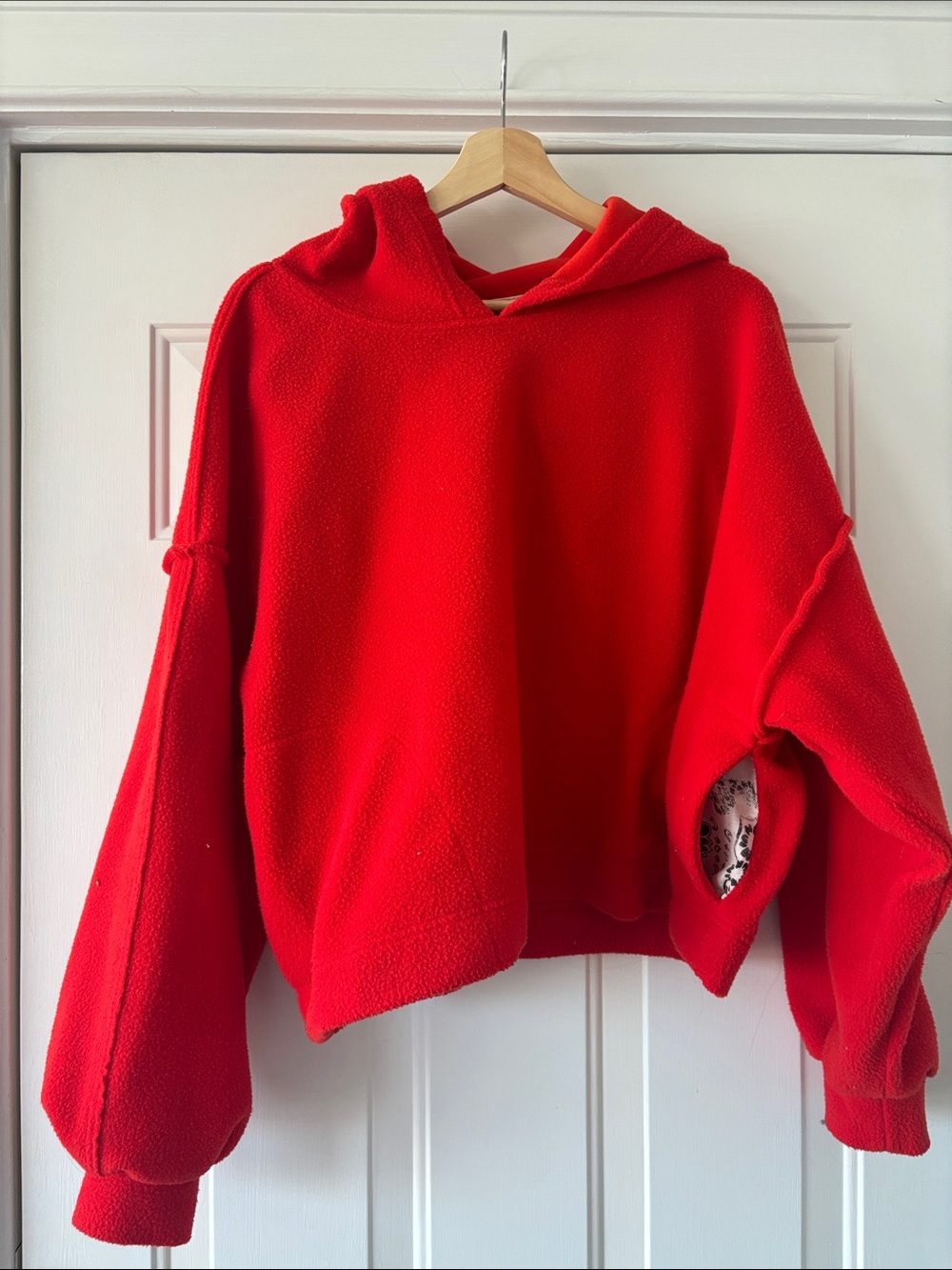 We The Free Red Fleece Hooded Sweatshirt